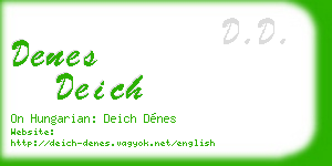denes deich business card